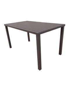 Mesa Tampo Ripado Retangular 1.50X0.80M Alumínio Marrom