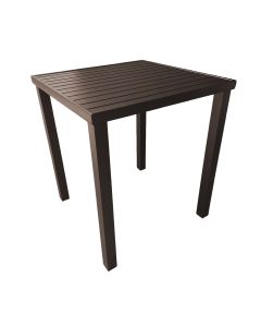 Mesa Tampo Ripado Quadrada 0.75X0.75M Alumínio Marrom